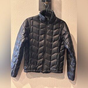 Marmot 800 Fill Down Black Puffer Jacket Women’s Size Small